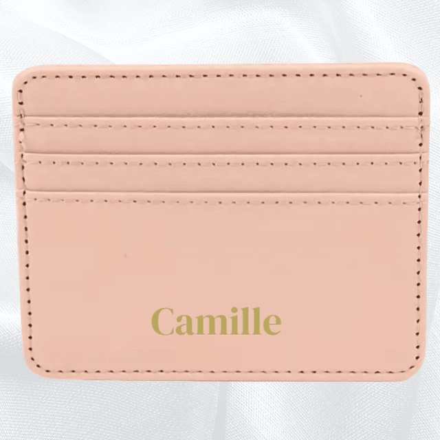 Porte cartes rose
